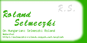 roland selmeczki business card